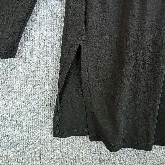 EILEEN FISHER 100% Silk Tunic Top Black Relaxed Lagenlook Luxury Minimalist Sz M - Picture 4 of 9